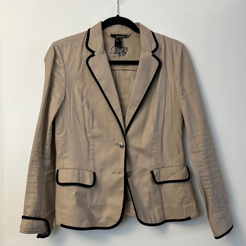 MANGO tipped blazer